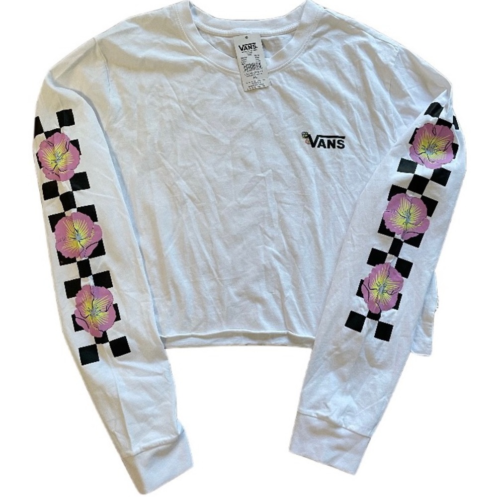 NWT Vans Long sleeve crop top Size XL